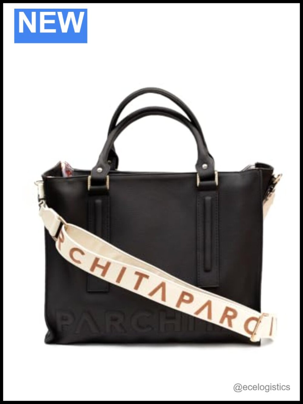 Parchita Emilio Convertible Crossbody Bag - Matte PVC Faux Leather & Zamak